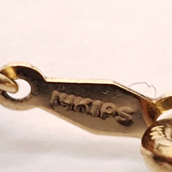 14K IPS Gold Black Onyx and White Pearl Bracelet - Picture 4 of 7